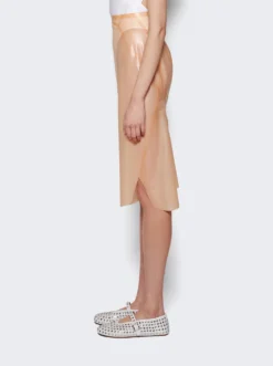 ALAIA Pencil Skirt Peche Beige -Artemides shop AA9J05125T648 Peche Beige 04