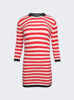 Cam Striped Dress Red Tulip