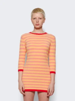 Cam Striped Dress Orange Pivoine -Artemides shop CAMSUM23 46801 03 1