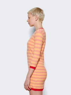 Cam Striped Dress Orange Pivoine -Artemides shop CAMSUM23 46801 04 1