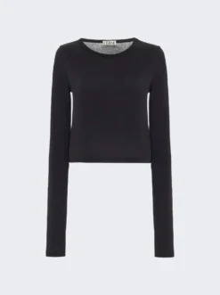 Long Sleeve Baby Tee Black