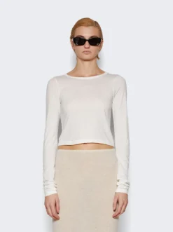 Long Sleeve Baby Tee Ivory -Artemides shop CBMD304 03 6039 03 1