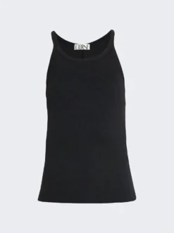 Rib Tank Top Black