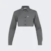 Coperni Cropped Shirt Grey Black