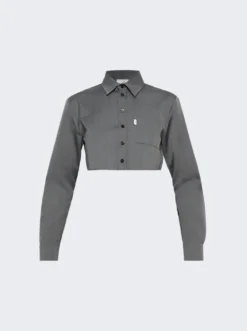 Coperni Cropped Shirt Grey Black