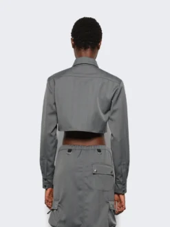 Coperni Cropped Shirt Grey Black -Artemides shop COPCH27823 05 1