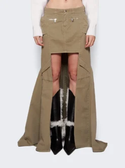 Coperni Paneled Skirt Khaki -Artemides shop COPJ38204 29803 03 1