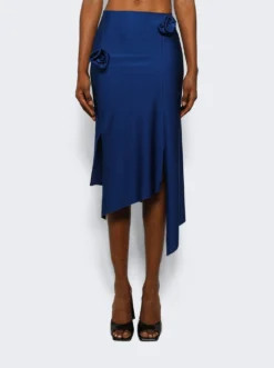 Coperni Flower Skirt Blue -Artemides shop COPJS30545 1740 03 1