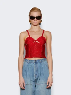 Cropped Paula Tank Top Red -Artemides shop CRP020 2638 03 1