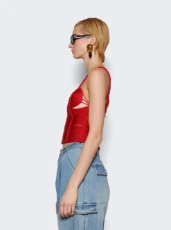 Cropped Paula Tank Top Red -Artemides shop CRP020 2638 04 1