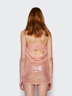 Sequined Mini Dress Peach 9 Sequined Mini Dress Peach -Artemides shop D1237RE24 26956 05 1