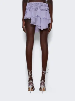 Micro Ruched Skirt Lilac -Artemides shop EMSS23SK04LAV 5775 05 1