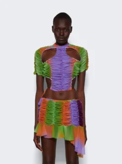 Signature Ruched Top Sunset -Artemides shop EMSS23TO03SUN 6456 03 1