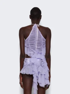 Waterfall Ruched Tank Top Lilac -Artemides shop EMSS23TO04LAV 5775 05 1