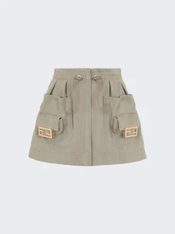 FENDI Washed Skirt Neutral