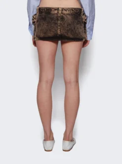 Miu Miu Denim Marbled Skirt Black -Artemides shop GWD295 S 231 121H 3962 05 1