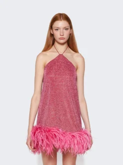 OSEREE Lumière Plumage Necklace Short Dress Raspberry -Artemides shop LDF235 4570 03 1