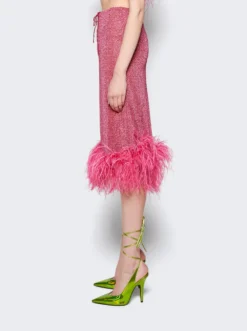 OSEREE Lumière Plumage Midi Skirt Raspberry -Artemides shop LGF235 2869 04 1