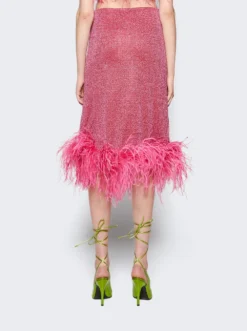 OSEREE Lumière Plumage Midi Skirt Raspberry -Artemides shop LGF235 2869 05 1