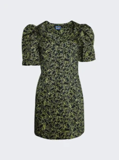 The Avena Dress Sea Turtle Black And Yellow