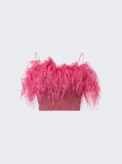 OSEREE Lumière Plumage Top Raspberry