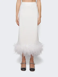 Miu Miu Classic Skirt White -Artemides shop MG1894 S 231 2479 03