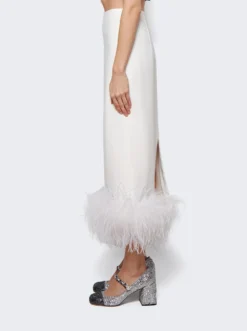 Miu Miu Classic Skirt White -Artemides shop MG1894 S 231 2479 04