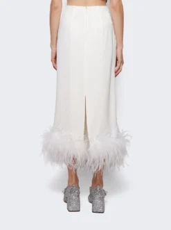 Miu Miu Classic Skirt White -Artemides shop MG1894 S 231 2479 05