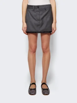 Miu Miu Skirt Slate -Artemides shop MG1906 S 231 03