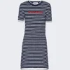 Miu Miu Cotton Dress Blue And White