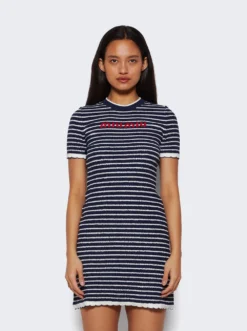 Miu Miu Cotton Dress Blue And White -Artemides shop MMA769 S 231 119T 28755 03 1