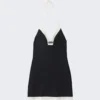 Miu Miu Crochet Mini Dress Black
