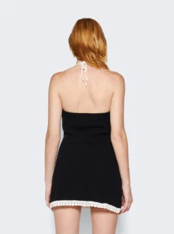 Miu Miu Crochet Mini Dress Black -Artemides shop MMA799 S 232 2509 05 1