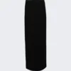 High Waist Column Skirt Black
