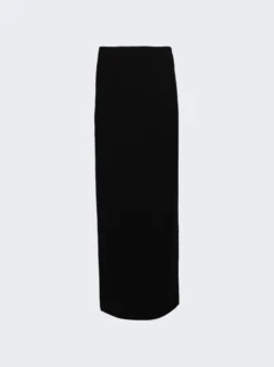 High Waist Column Skirt Black