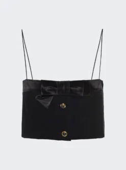 Miu Miu Velvet Tank Top Black