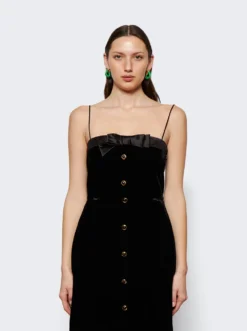 Miu Miu Velvet Tank Top Black -Artemides shop MT1823 S 231 Black 03
