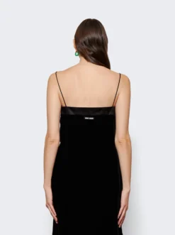 Miu Miu Velvet Tank Top Black -Artemides shop MT1823 S 231 Black 05