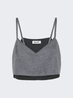 Miu Miu Velour Top Grey