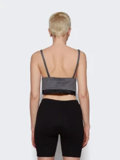 Miu Miu Velour Top Grey -Artemides shop MT1869 S 231 125Q 2494 05 1