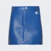 COURREGES Reedition Vinyl Mini Skirt Blue
