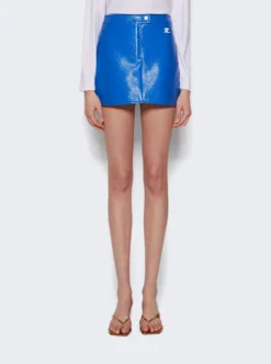 COURREGES Reedition Vinyl Mini Skirt Blue -Artemides shop PERCJU001VY0014 1740 03 1