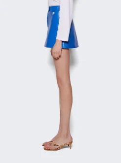 COURREGES Reedition Vinyl Mini Skirt Blue -Artemides shop PERCJU001VY0014 1740 04 1