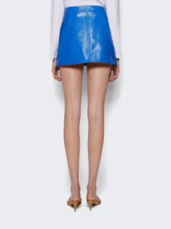 COURREGES Reedition Vinyl Mini Skirt Blue -Artemides shop PERCJU001VY0014 1740 05 1