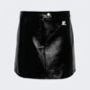 COURREGES Reedition Vinyl Mini Skirt Black