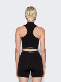 Amiri Seamless Mock Neck Top Black -Artemides shop PF23WKS025 001 2509 05 1