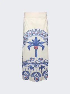 JOHANNA ORTIZ Nature Walk Midi Skirt Tropical