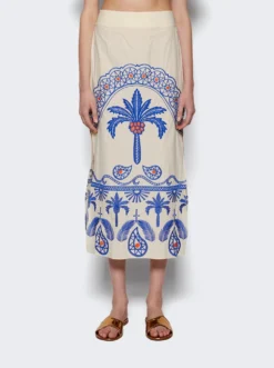 JOHANNA ORTIZ Nature Walk Midi Skirt Tropical -Artemides shop PT01700 49249 03 1