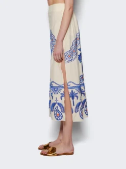 JOHANNA ORTIZ Nature Walk Midi Skirt Tropical -Artemides shop PT01700 49249 04 1