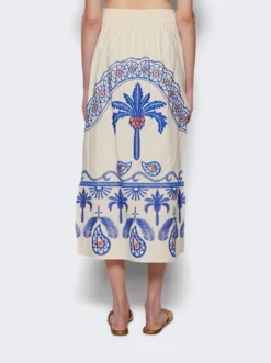 JOHANNA ORTIZ Nature Walk Midi Skirt Tropical -Artemides shop PT01700 49249 05 1